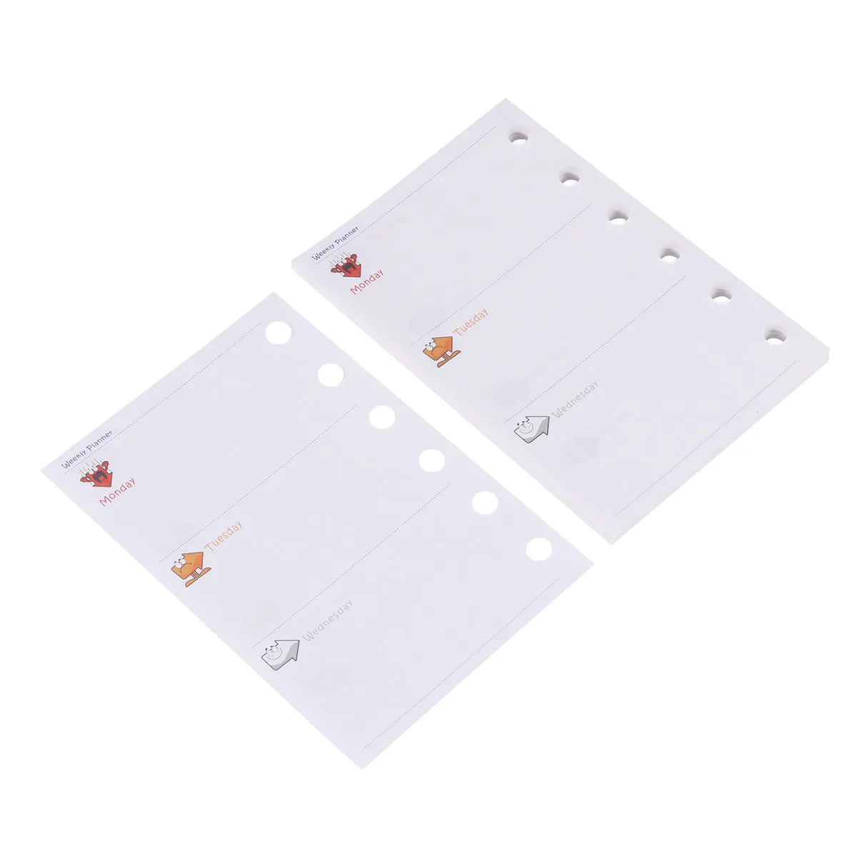 3pcs A7 루즈리프 리필 용지 6링 바인더 저널 노트 교체용 코어 스무스 필기용 학교 사무실 가정용