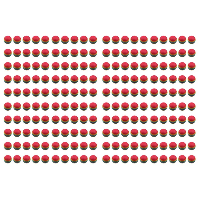 

200Pcs Golf Swing Training Aids Indoor Practice Sponge Foam Rainbow Balls