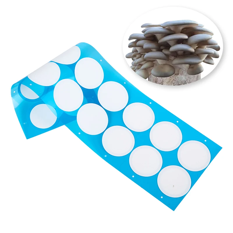 Mushroom Cultivation Filter Synthetic Filter Paper Stickers 76.2mm 59mm 0.22 &mu;m Filter Disc Applied Under for Mushroom Cultivation