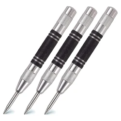 Poinçon Central automatique 3 PCS Réglable Robuste 5 En Ressort Center Outil de Poinçon Pour Le Métal, Bois, Plastique, Verre 