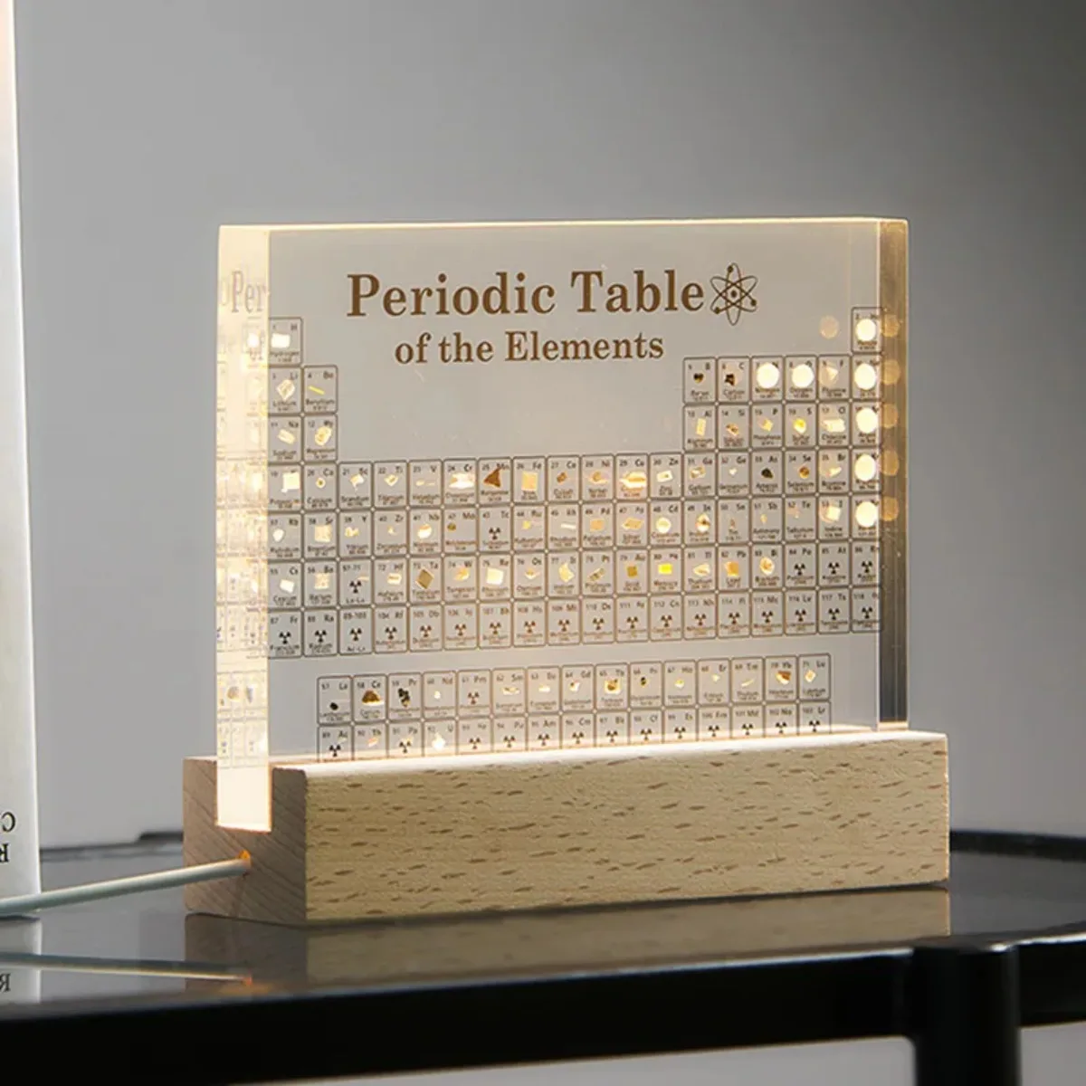 

Acrylic Chemical Periodic Table Physical Embedded Teaching Equipment Home Table Decoration Night Light To Friends Birthday Gifts