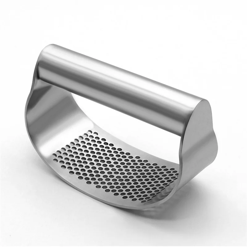 

Multi-function Manual Garlic Press, Curved Garlic Grinding, Slicer, Chopper, Stainless Steel, Cooking Gadgets, Tool