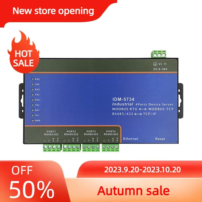

4-канальный RS-485/422 последовательный сервер Modbus Gateway 4-портовый RS485 для Ethernet TCP/IP