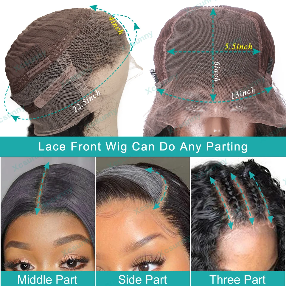 360 Lace Frontal Wigs Human Hair High Ponytail Pre Plucked Curly Full Lace Wig Transparent 13x6 Water Wave Lace Front Wigs 6