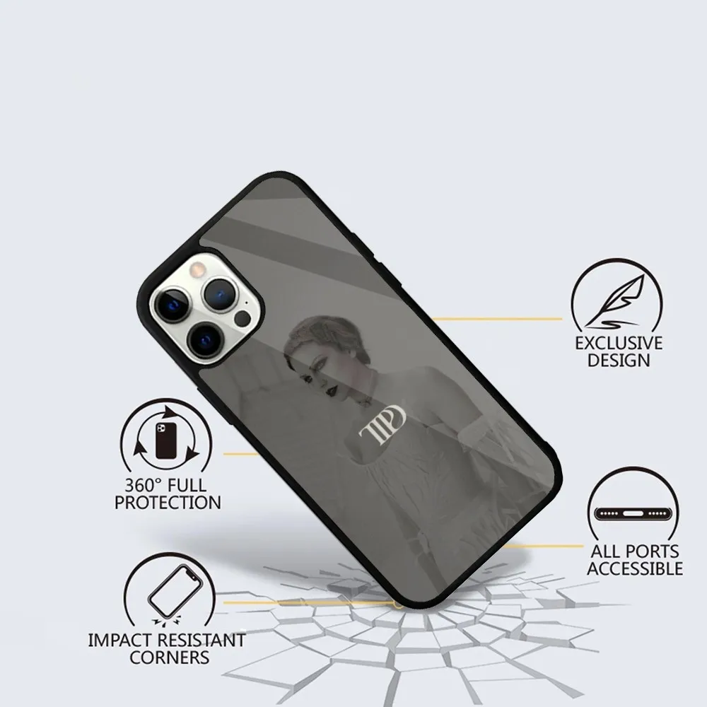 thumbnail image 1 of Funda para teléfono T-TaylorS TTPD S-SwiftS para iPhone 16, 15, 14, 13, 12, 11, Plus, Pro, Max Mini con carga inalámbrica magnética Magsafe, 1 of 5