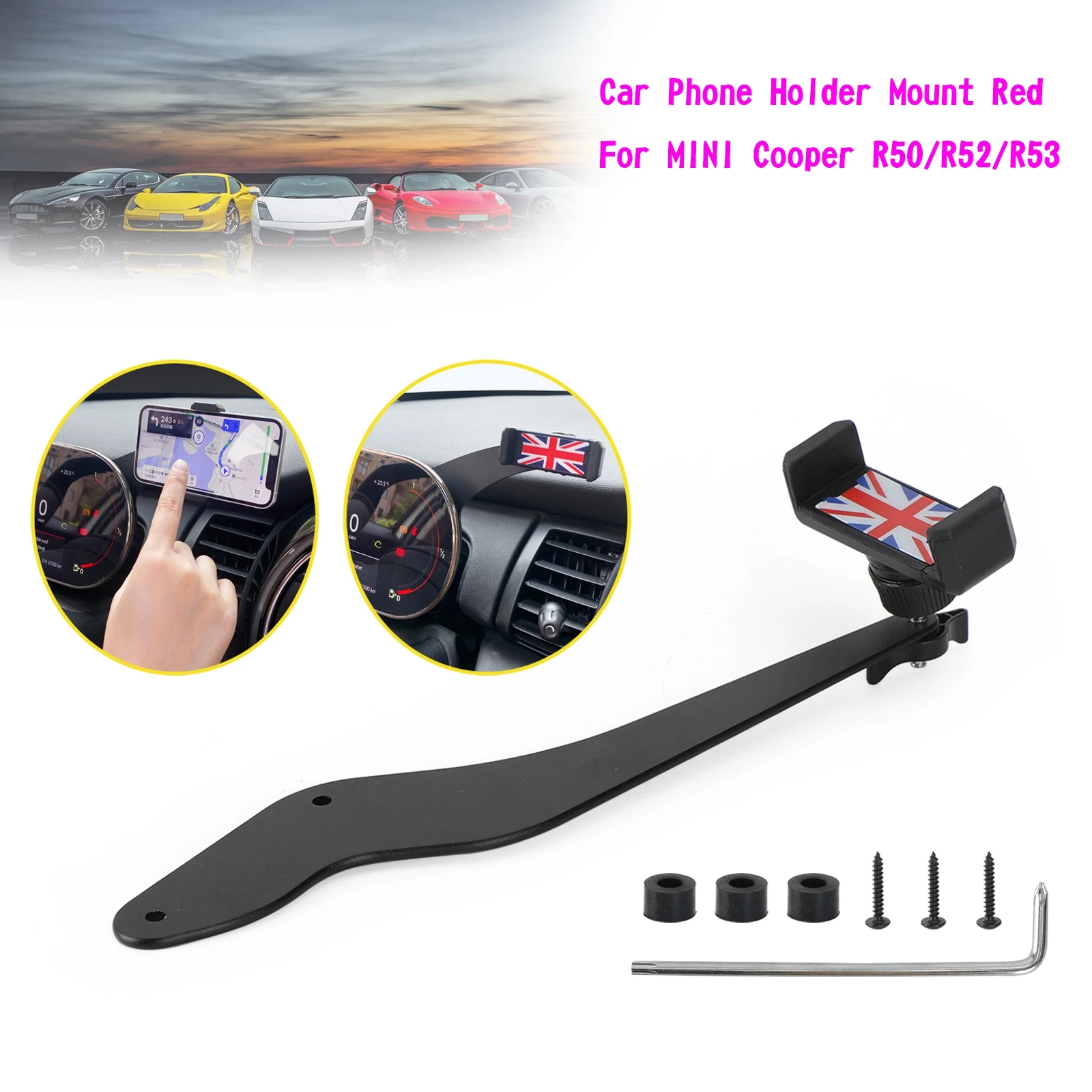 Areyourshop Car Phone Holder Mount For MINI Cooper F54 F55 F56 F57