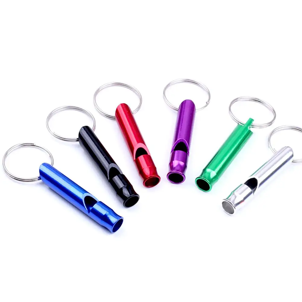 6 Pcs Premium Aluminum Survival Whistle For Camping Safety Equipment Emergency Tools Hiking Accessories Outdoor Gadgets