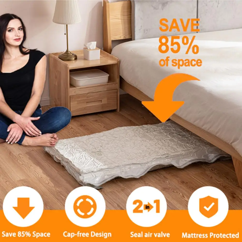 Mattress Compression Bag Vacuum Seal Mattress Bag User-friendly Vacuum Storage Bags Maximize Space Prevent Moisture