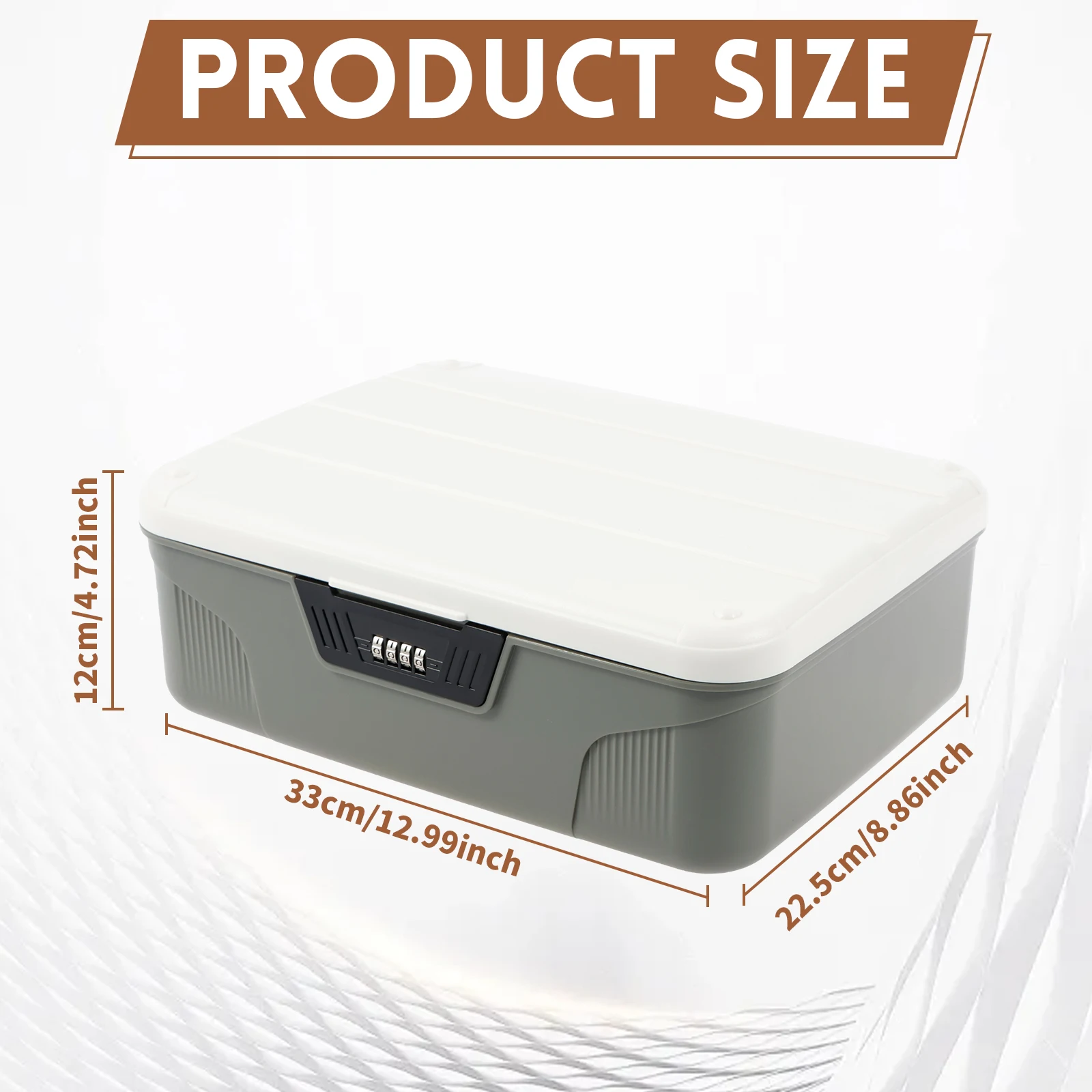 Portable ABS Digital Password Lock Safe Box