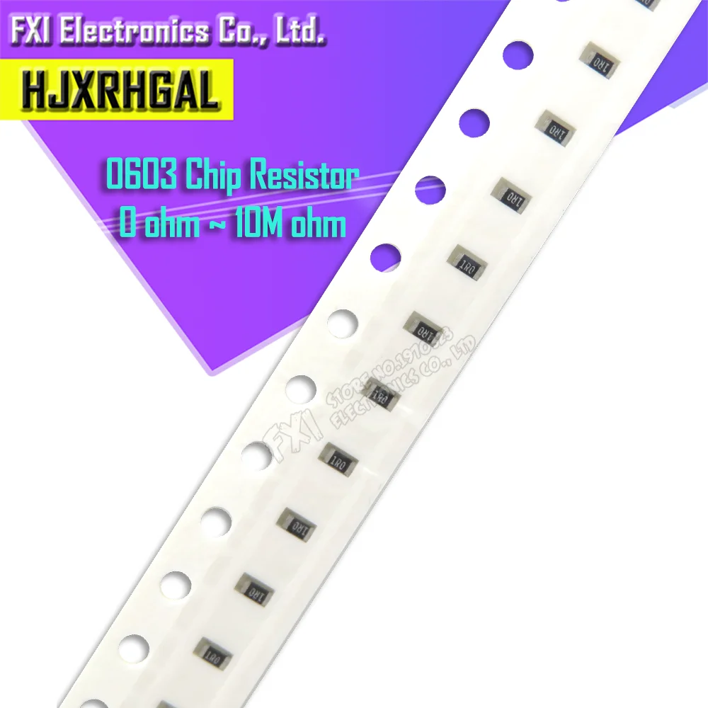 SMD Chip Resistors smd resistor smd chip resistor 100pcs 0603 1/8W 5% 0 ohm ~ 10M