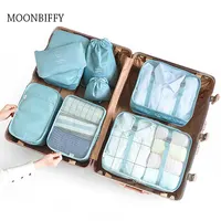8pcs Travel Home Clothes Quilt Blanket Storage Bag Set Shoes Partition Tidy Organizer Wardrobe Suitcase Pouch Packing Cube Bags 1