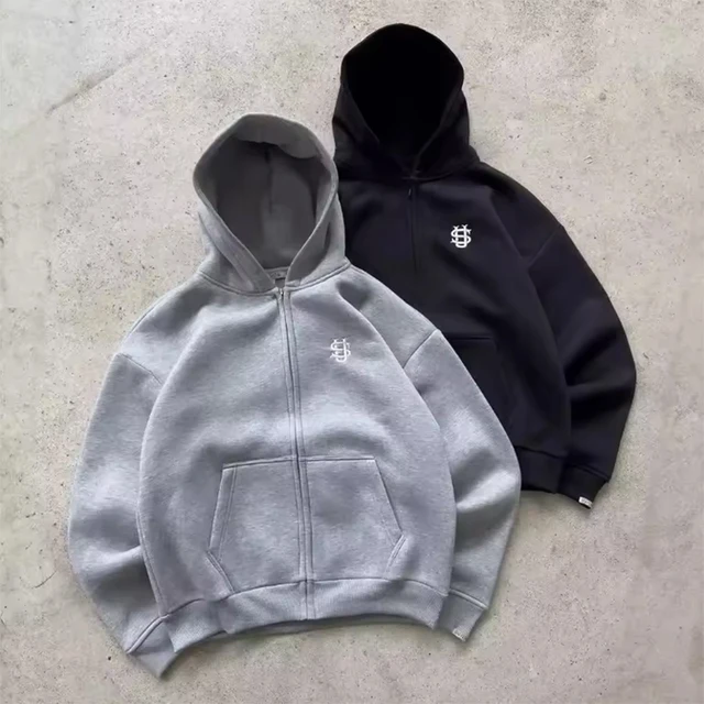 Streetwear Hoodie Sets Mens Y2K Straight Sweatpants Fashion Embroidery Logo Suits Casual High Street Couple Training Suit