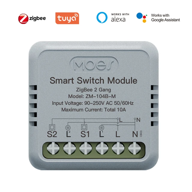 โมดูลสวิตช์อัจฉริยะ Tuya ZigBee สำหรับระบบอัตโนมัติภายในบ้านแบบพกพา DIY สวิตช์ควบคุมด้วยเสียง ใช้งานร่วมกับบ้านได้ 1