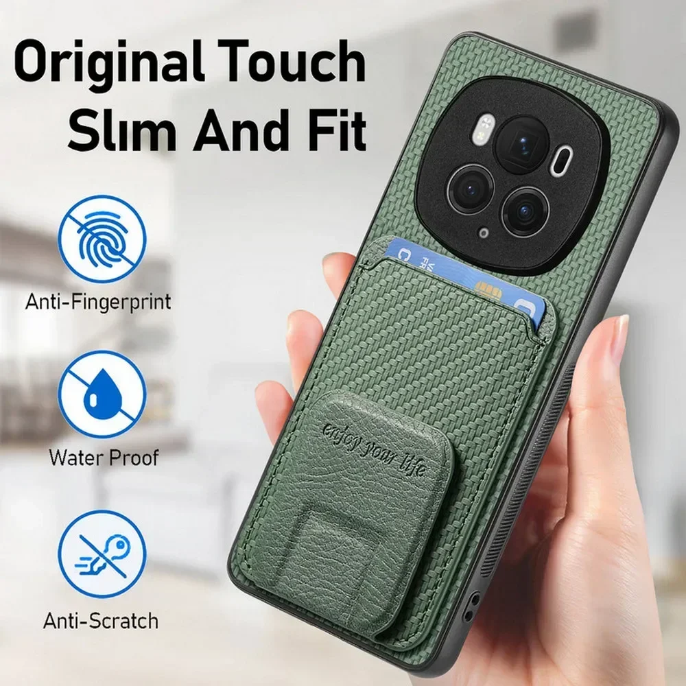 Luxury Leather Card Stand Back Cover for Huawei Honor Magic Series