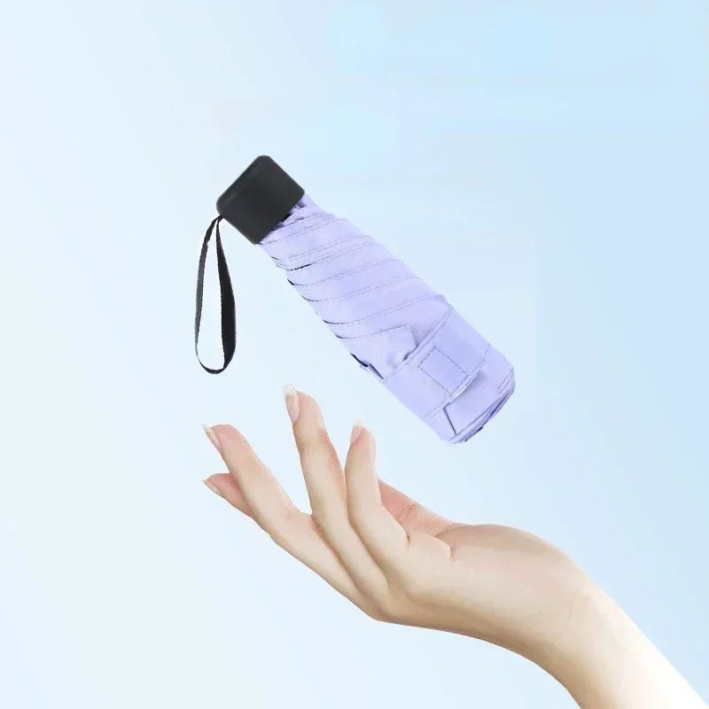 Mini Umbrella Portable Pocket Rain Umbrella Women Black Coating Sunshade Parasol Lightweight Travel Anti-UV Umbrellas mini umbrella,mini sun umbrella,sun umbrella
