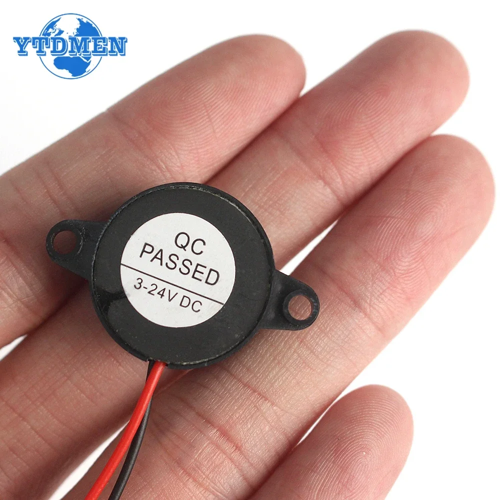 5PCS SFM-20B DC3-24V 피에조 전자 버저 경보 연속 사운드 2312 활성 압전 버저 Arduino 용 높은 데시벨