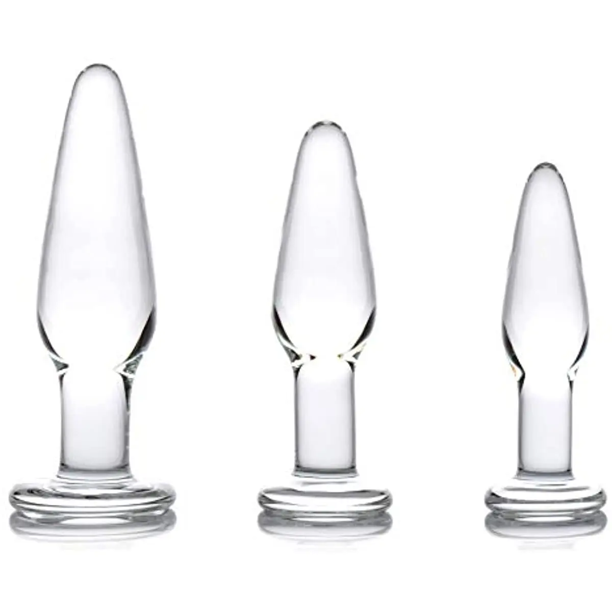 Glass Anal Plug 3 Size Butt Plugs Trainer Transparent Dildos Anal Plugs for Beginners Adult Set Products Sex Toys for Women Men