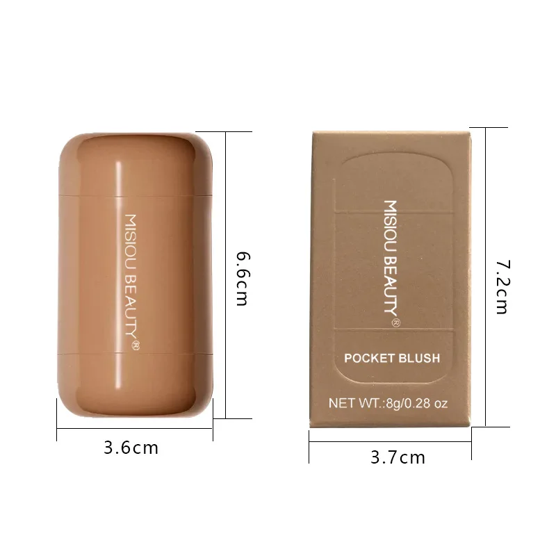 Blush Matte Toning and Tinting Highlight Brightening Long-lasting Portable Lip and Cheek Pocket Blush Stick Blush Cream 5