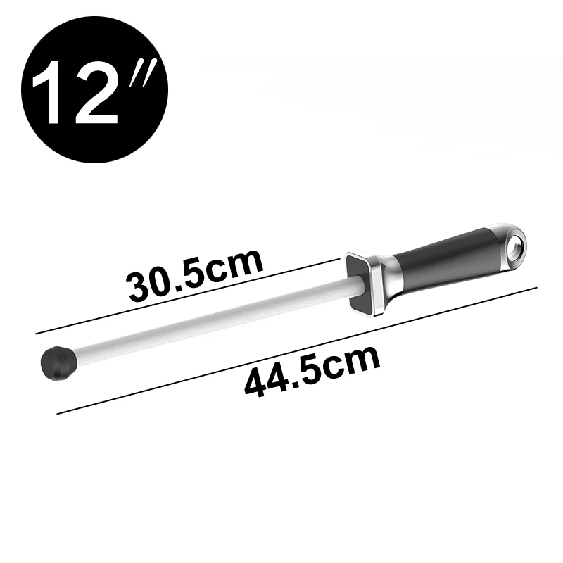 Knife Sharpener Kitchen Knife Sharpener Knife Sharpening Stone TAIDEA TG200612inch Knife sharpener rod Ceramics Kitchen knife tool sharpening steel Fast sharping Grind Non-slip design musat