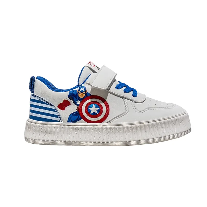 Disney Children's Shoes Captain America Series Co-branded Models Boys Cartoon Board Shoes Middle and Large Children's Shoes