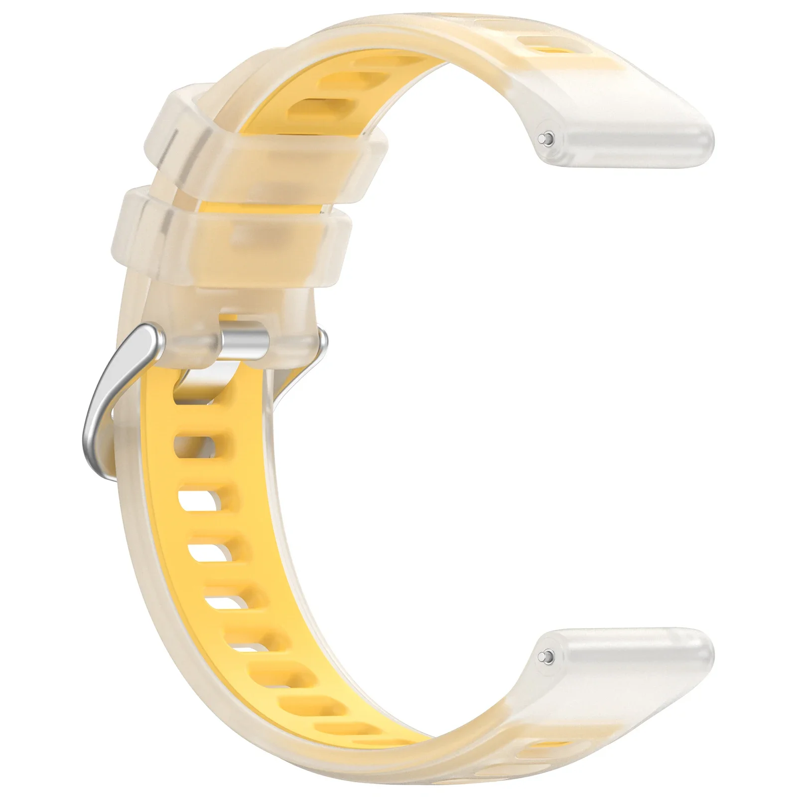 Silikonarmband für Garmin Forerunner 570 47 mm 42 mm/970/55 Halbtransparentes zweifarbiges Ersatzband für Vivoactive 6-5/Active 6 – Detail 27