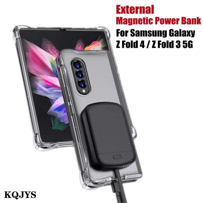 Magnetische Power Bank Opladen Cover Voor Galaxy Z Vouw 3 5G Batterij Oplader Gevallen Voor Samsung Z Vouw Batterij | - AliExpress