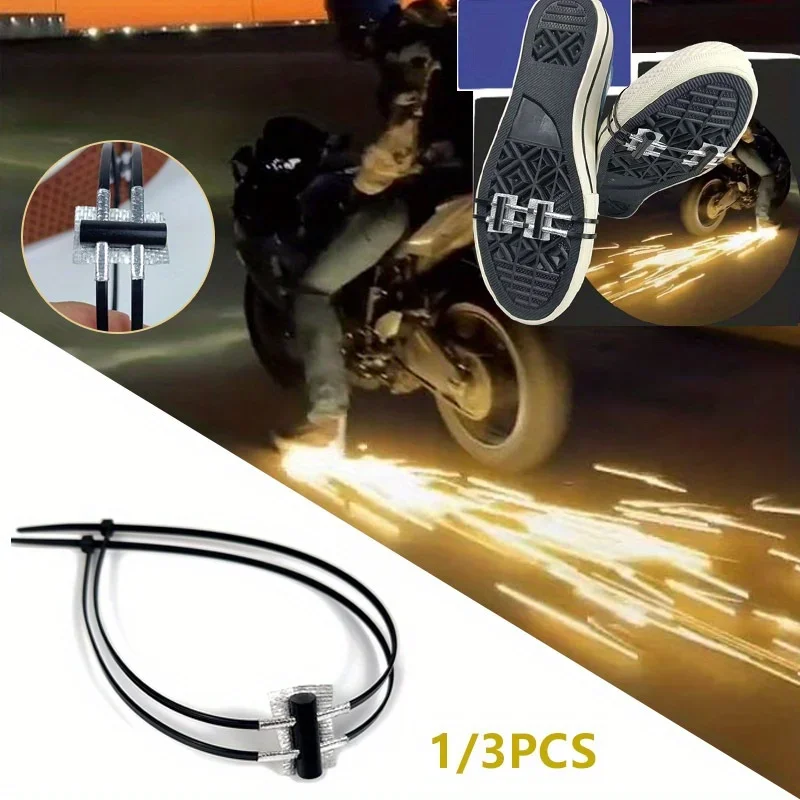 Motorcycle Accessories 1pc/3pcs Sole Hit Flint Foot Brake Ground Spark Flint Magnesium Rod Bicycle Motorcycle Cool Skateboard Sparks