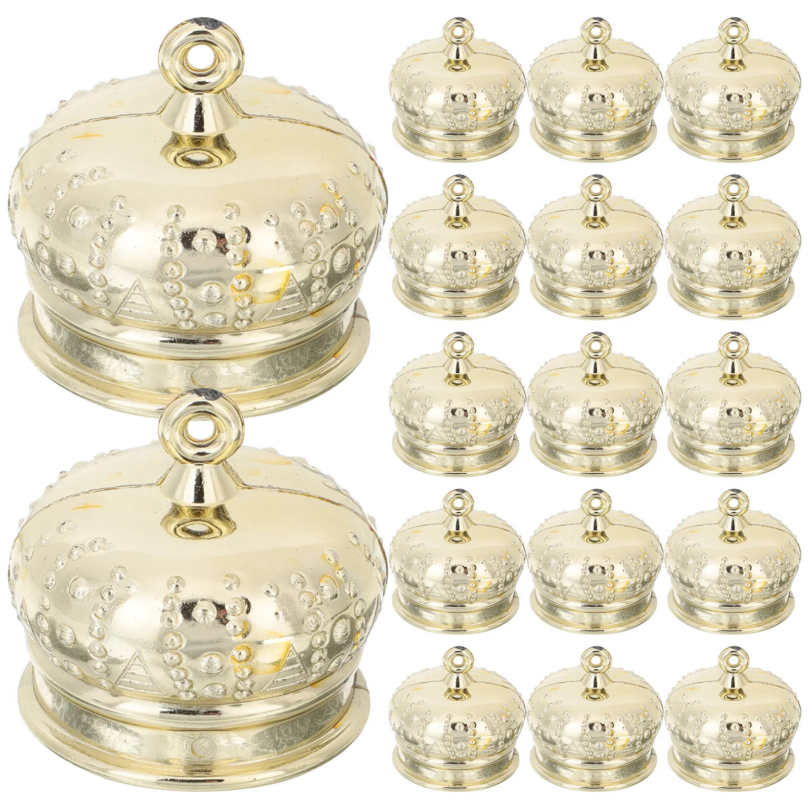 50개 크리스마스 볼 캡 플라스틱 수공예 펜던트 엔드 커버 DIY 장 공예품 홀더 볼 참