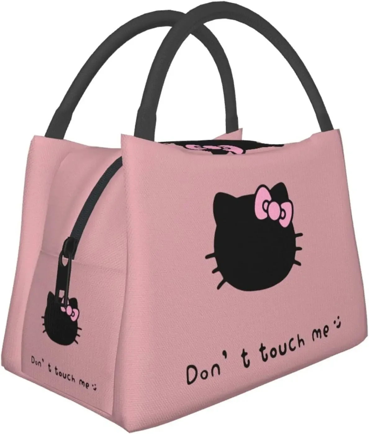 

Pink Cat Lunch Bag for Women Men Adults Insulated Thermal Cooler Lunch Box Container Snack Tote Bags for Travel Work