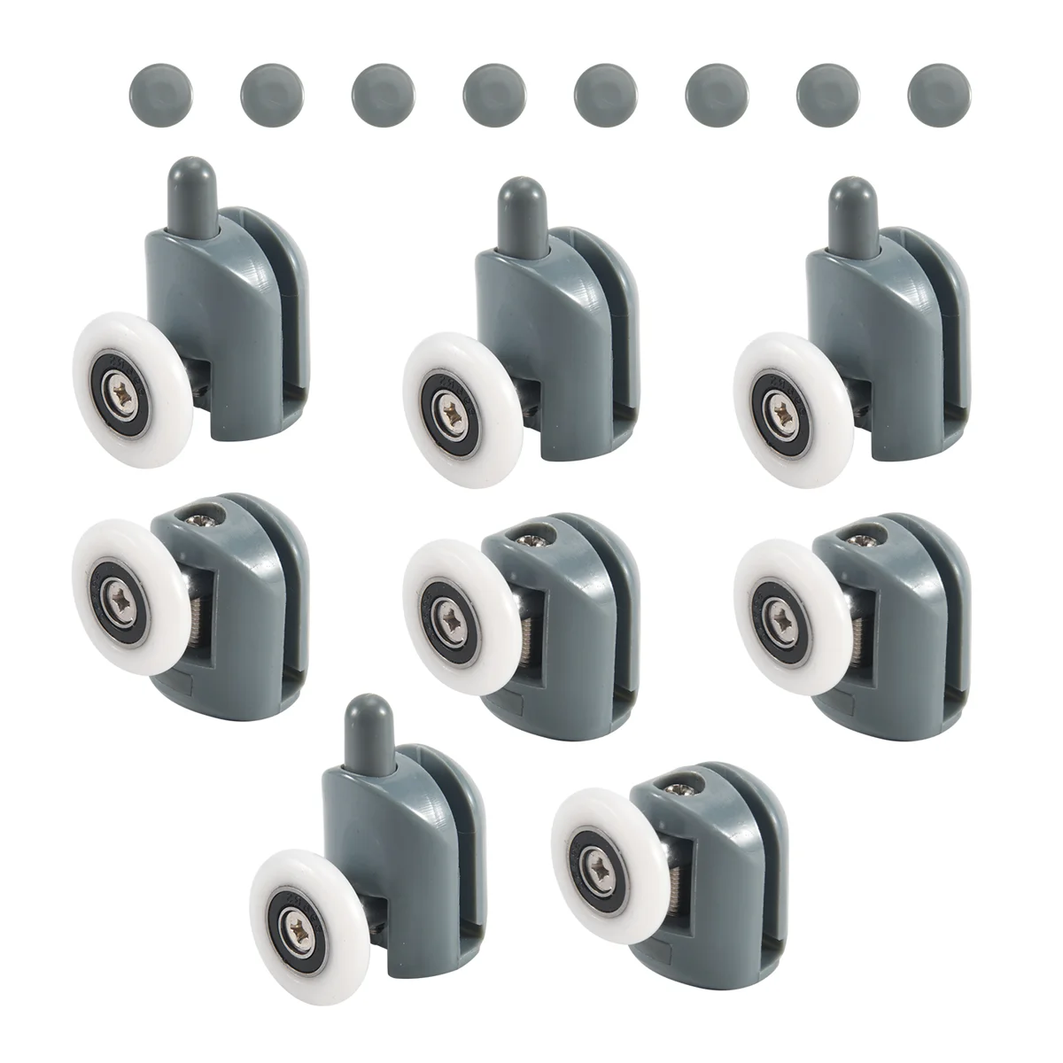 Shower Room Door Roller 8Pc Shower Door Castors Rolls Shower Door Rollers Sliding Roller Guide Spare Parts Glass Pulleys Wheels