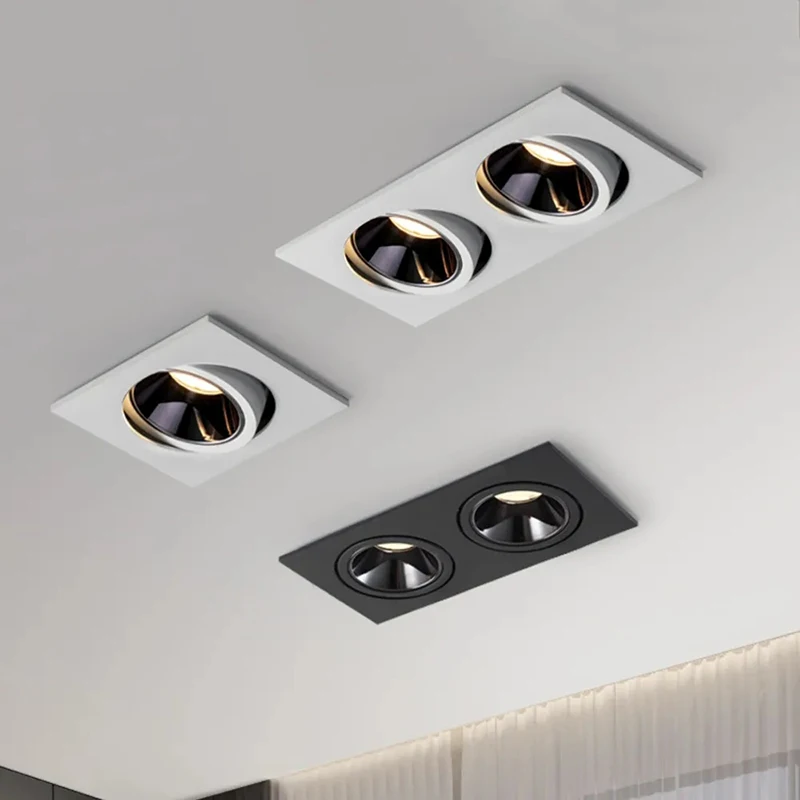 Recessed LED Ceiling Lamp 24W 10W Single/Double Head LED Spot lights CREE COB Anti-Glare Downlight For Home Office Store Indoor led downlight,recessed ceiling spotlight