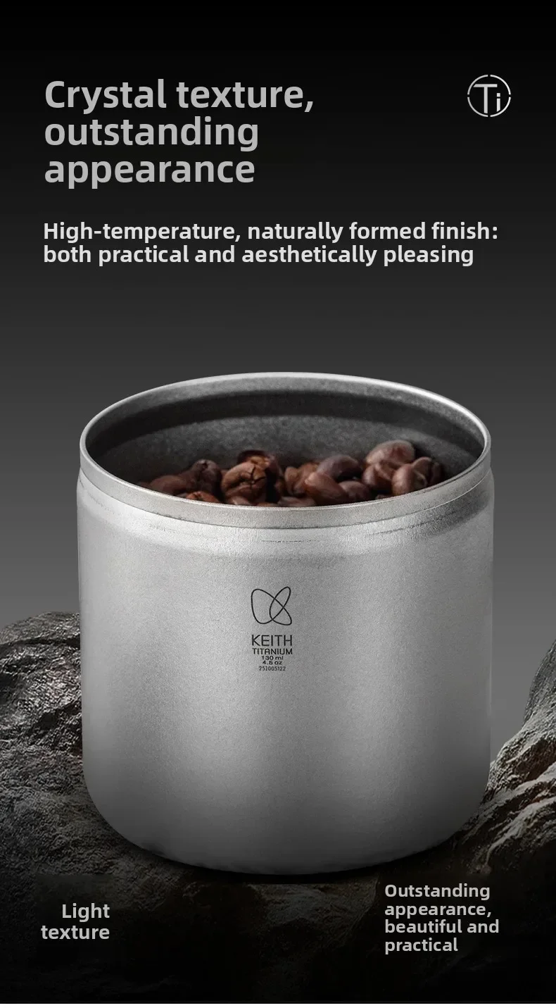 Keith Titan Luftdichte Aufbewahrungsdose mit Versiegeltem Deckel und Messlöffel für Kaffeebohnen, Tee, Nüsse, Trockenfutter, Frischhaltedose 350ml – Detail 11