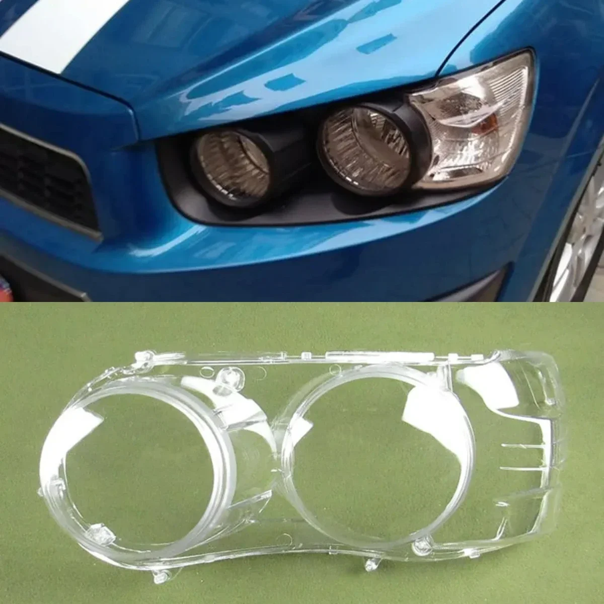 

Прозрачный Абажур для передней фары Chevrolet Aveo из оргстекла 2011 2012 2013
