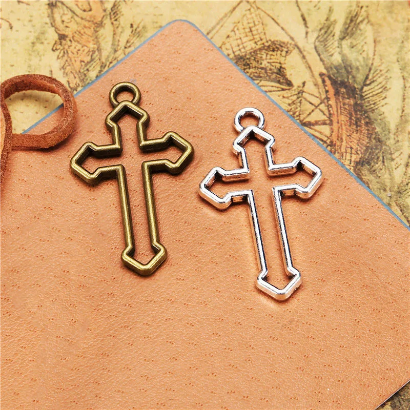 

10pcs 38x22mm Hollowed Out Cross Charms Pendants Jewelry Making DIY Jewelry Findings Handmade Craft Accessories Wholesale