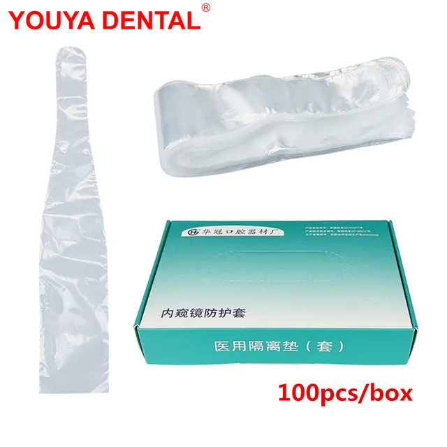 New Disposable Intraoral Camera Sheath 100pcs/box Intraoral Dental Camera Cover For Dentistry Lab Endoscope Film Handle Sleeve