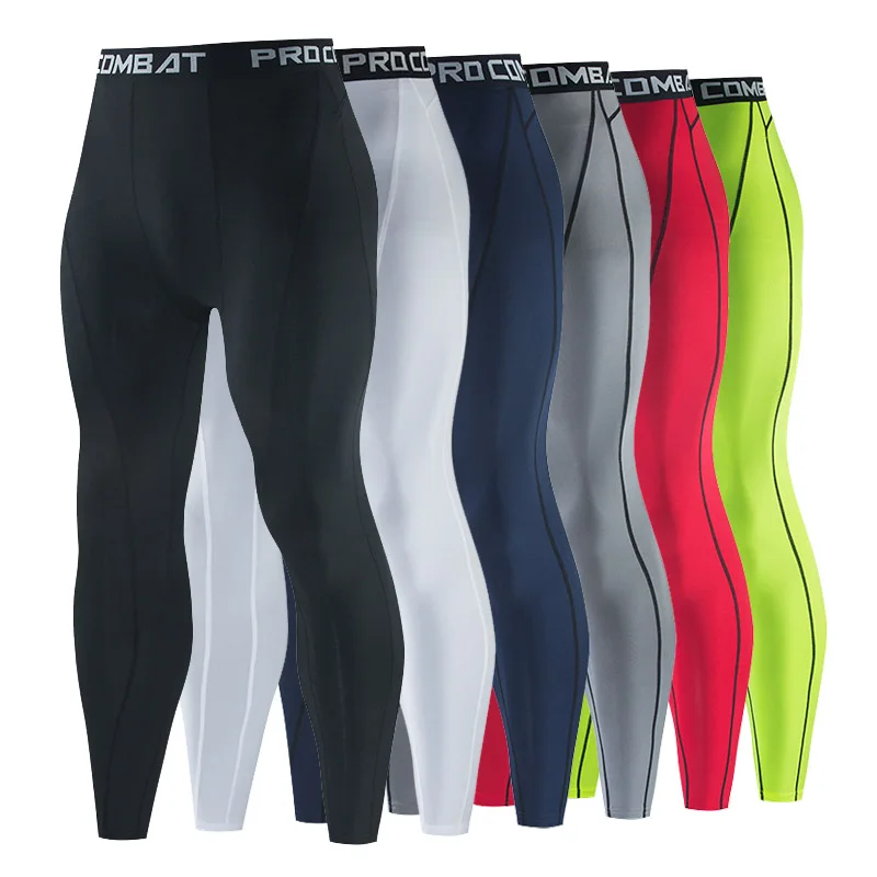 Compression Sports Pants Running Leggings Men Sportswear Quick Dry Gym Fitness Tights Workout Training Jogging