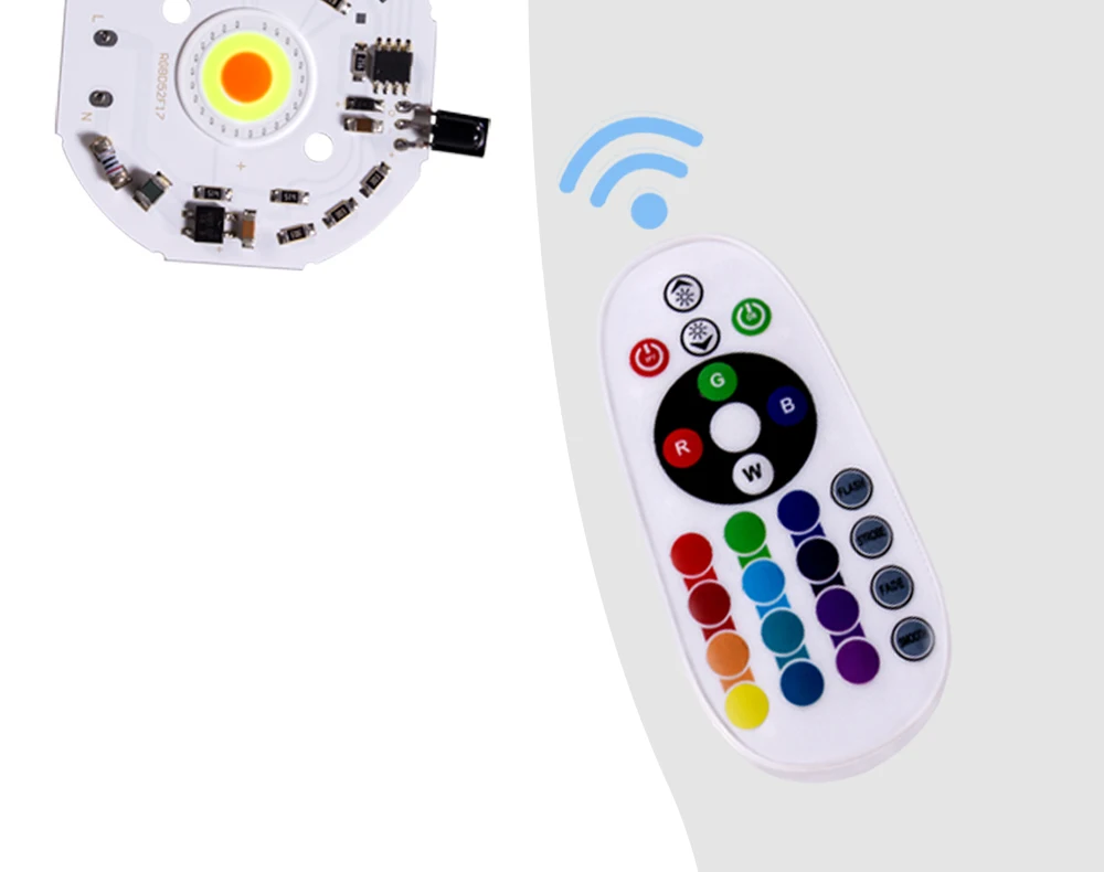 Description Picture 3 of itemSelling LED COB RGB Chip Light LED Spotlight Lamp 220V No Need Driver for Floodlight Lampada DIY Lighting with Remote Controller