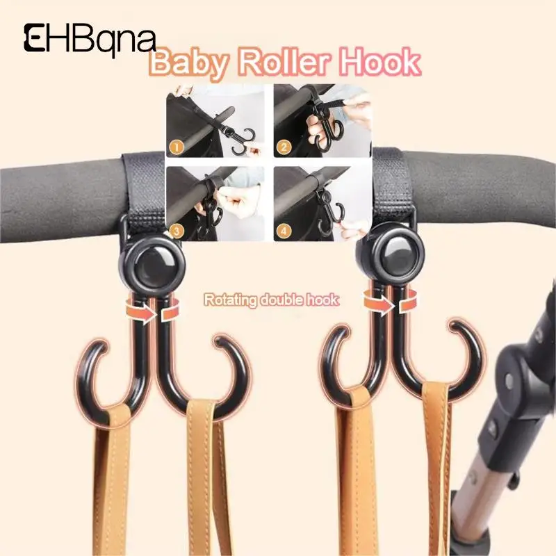 

Portable Baby Stroller Double Hooks Shopping Cart Hanging Bag Hanging Buckles Organizer Car Back Seat Hook Universal Accessories