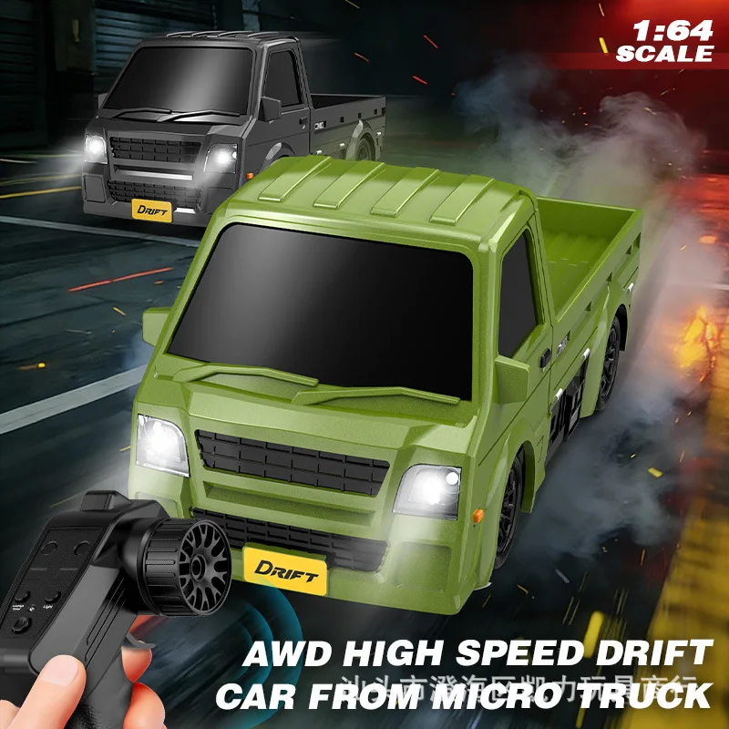 High-Speed 1:64 Scale Mini RC Drift Truck Toy