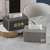 New High Quality Exquisite Streak European Style Leather Tissue Box,Hotel Living Room Bathroom Home Decor Tissue Boxes 2