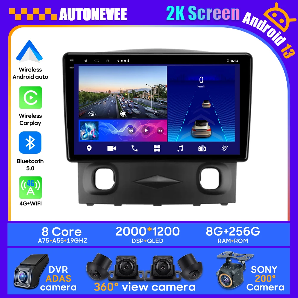 

DVD Android Radio For Ford Escape 1 2007-2012 Head Unit Multimedia Player GPS Navigation Video Player BT 5G Wireless Carplay