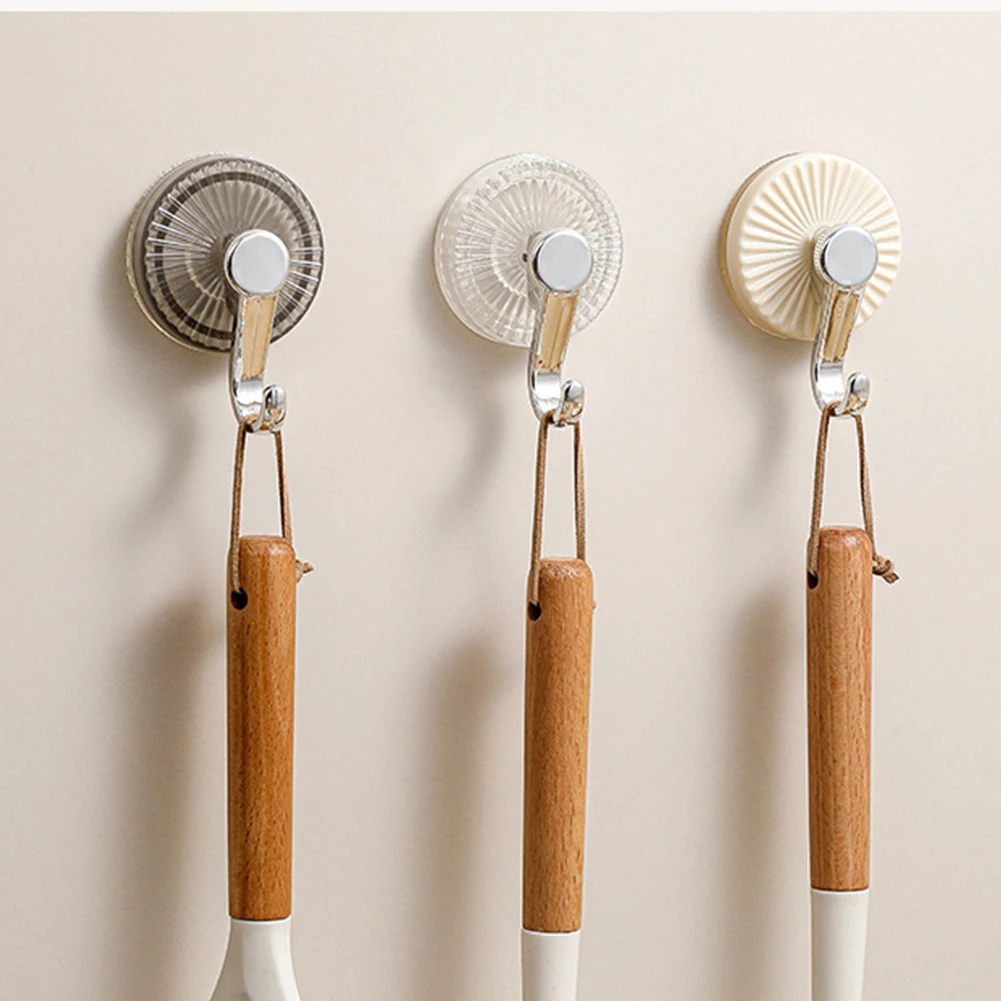 Suction Cup Hook Plastic Hook Utility Towel Bath Ceiling Vacuum Glass Suction Shower Nail Free Hanger for Wall Hanging