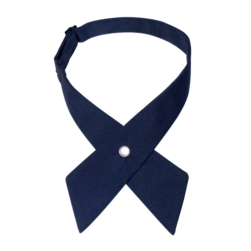 Bow Tie Girl Student Uniform Solid Men's Women's Professional Cross Day Cravat Prom Graduation Casual