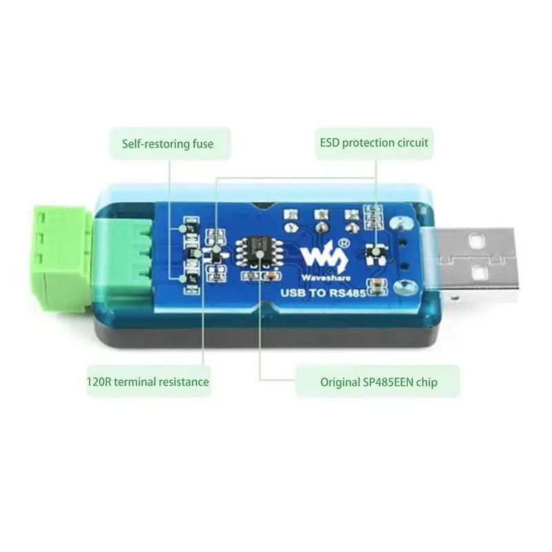 1Pcs DIY 액세서리 산업용 등급 USB-RS485 직렬 포트 변환기 RS485 통신 모듈 FT232RNL