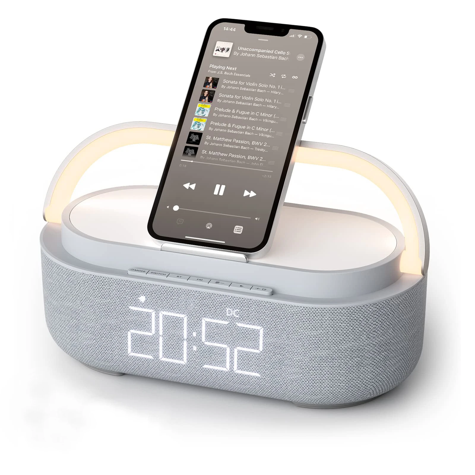 ตัวเลือกสินค้า ลำโพงบลูทูธไร้สาย 2500mAh พร้อมชาร์จไร้สาย วิทยุ FM ไฟหรี่แสงได้