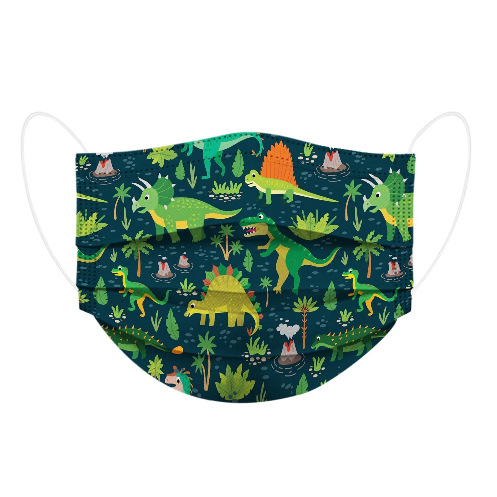 Child Kids Dinosaur Disposable Face masque 3Ply Ear Loop Protective маска 10PC mascarilla Monder Scarf Halloween Cosplay MasK