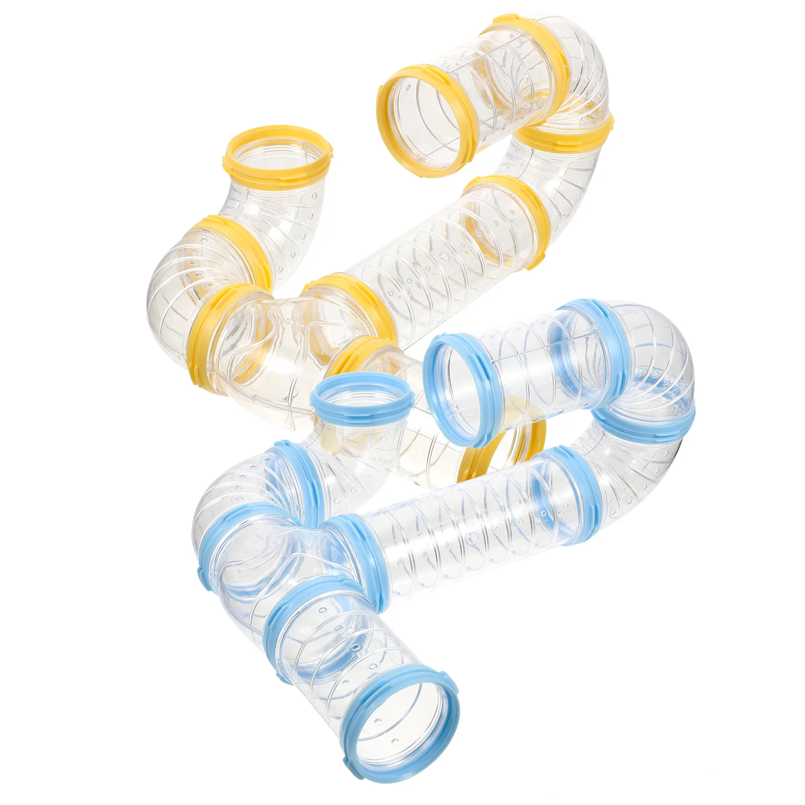 

2 Sets of Creative DIY Hamster Tunnel Plastic Pipes DIY Tube Connectors Hamster Cage Supplies