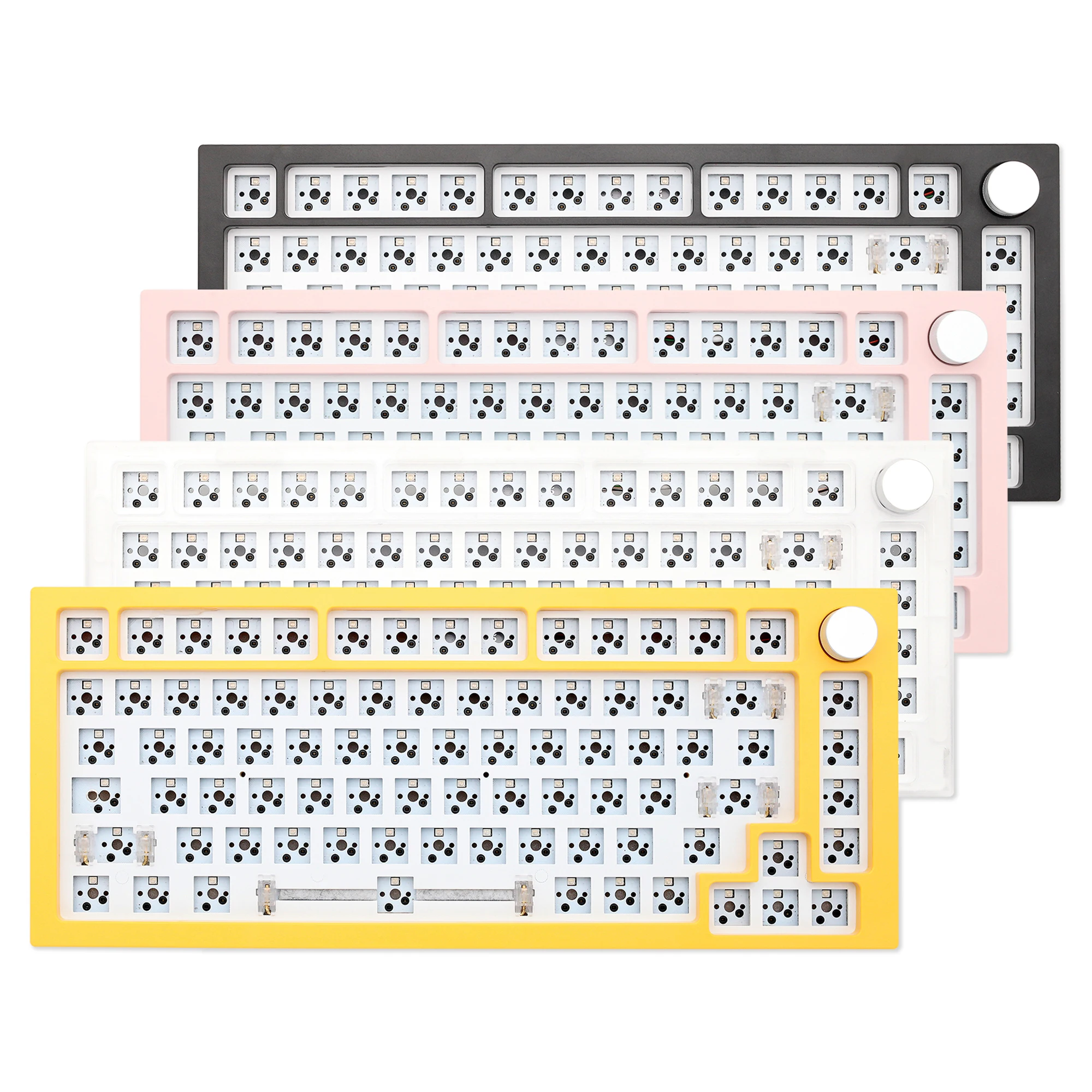 

New X75 75% Gasket Mechanical Keyboard kit PCB Hot Swappable Switch Lighting effects RGB switch led type c Next Time 75