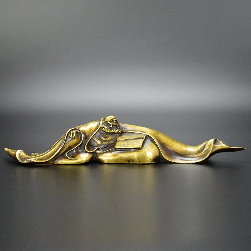 

Brass Damo ornaments, living room foyer, pen rack, reading Damo paperweight, pen rack, study, office desk decoration decoration