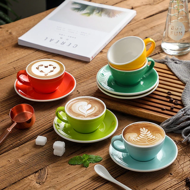 Italian ceramic coffee cups